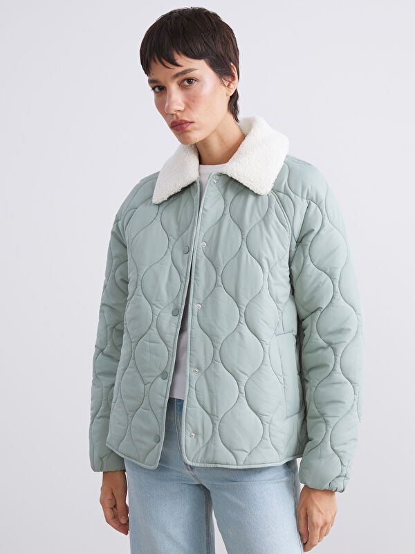 Moudda LC Waikiki - Manteau matelassé en nylon Femme Vert menthe - Tunisie 1