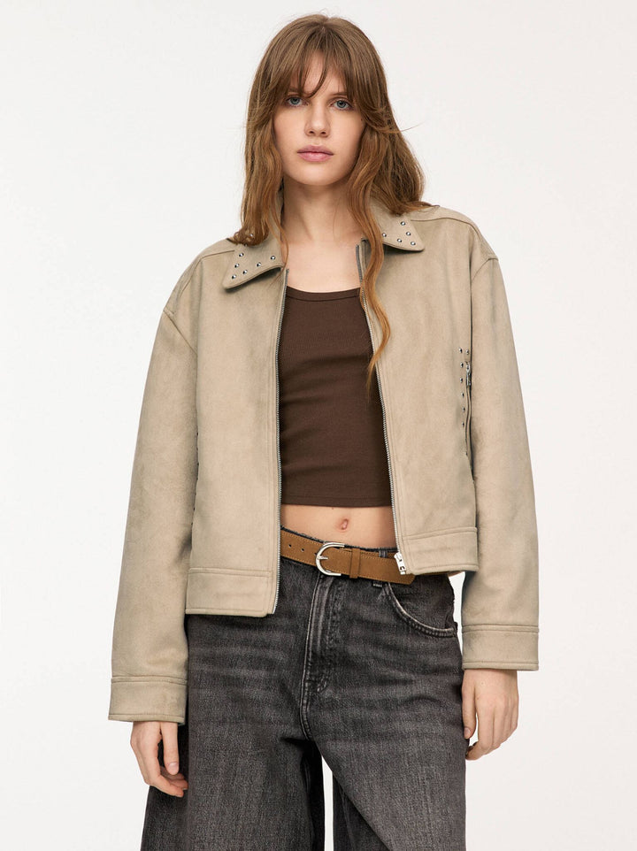 Moudda PULL & BEAR - Veste - Faux Suède & Clous - Tunisie 2