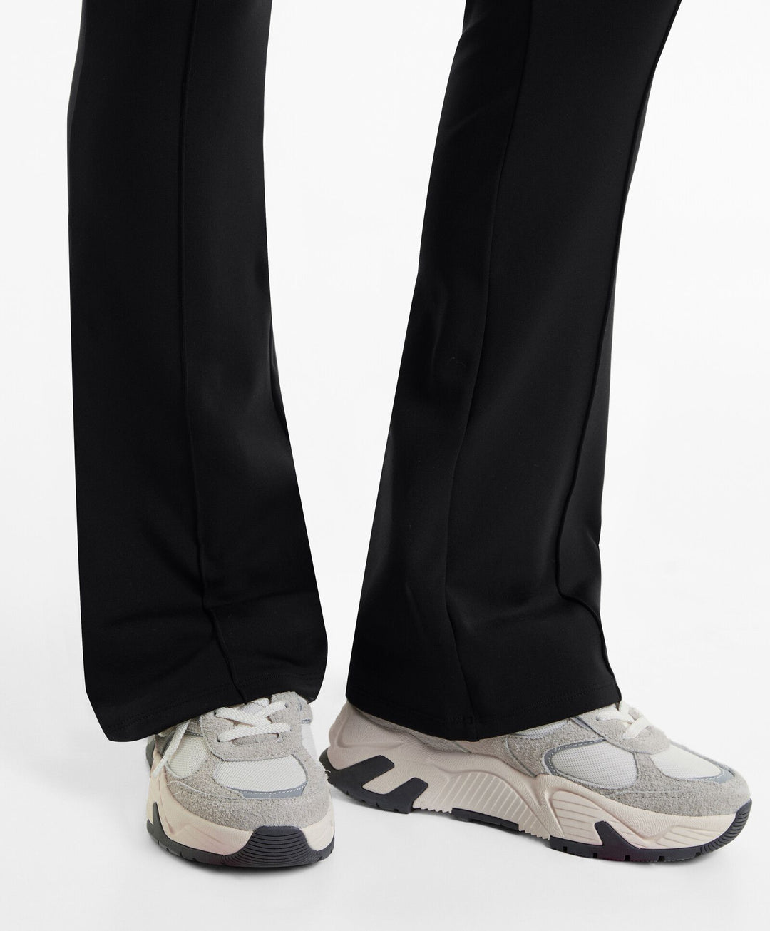 Moudda Oysho - Pantalon Long Flare Chaud - Taille Haute, Cheville, Zip & Couture - Tunisie 4