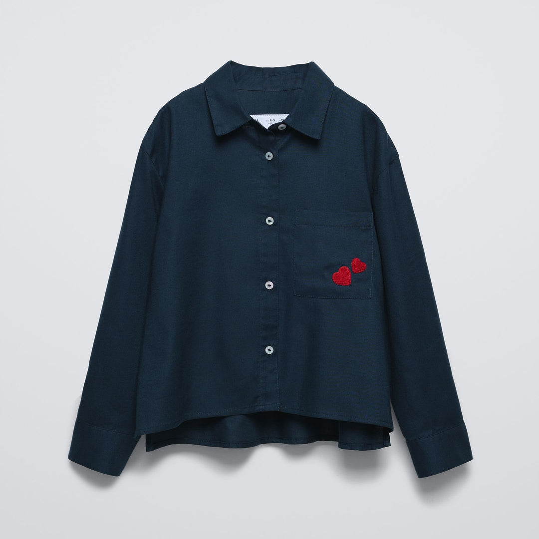 Moudda ZARA - Chemise fille qualité douillette patch cœur - Tunisie 1