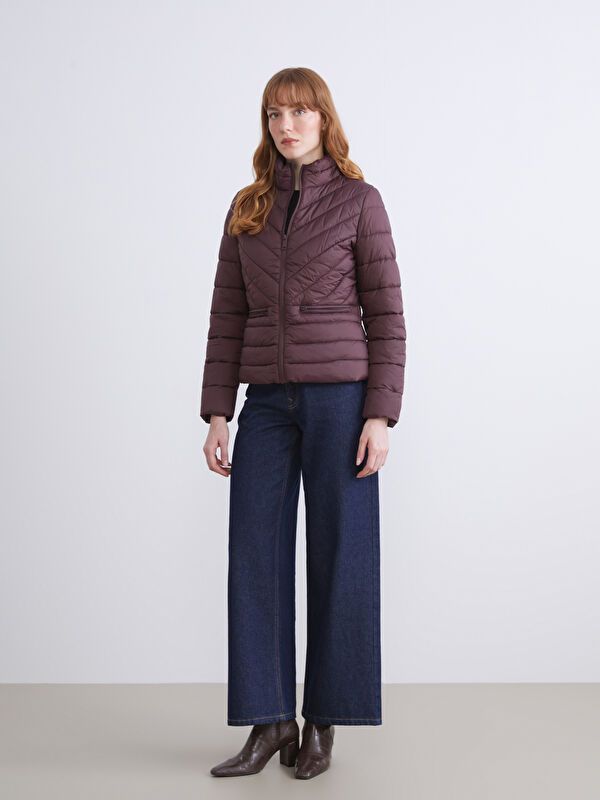 Moudda LC Waikiki - Manteau matelassé léger Femme Prune lumière - Tunisie 2
