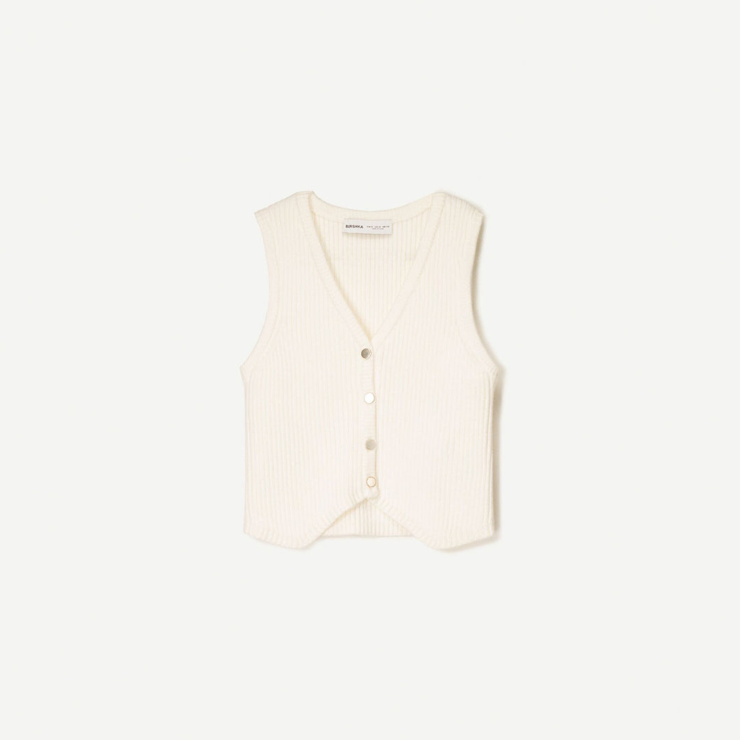 Moudda BERSHKA - Gilet - Col Piqué & Côtes - Tunisie 1