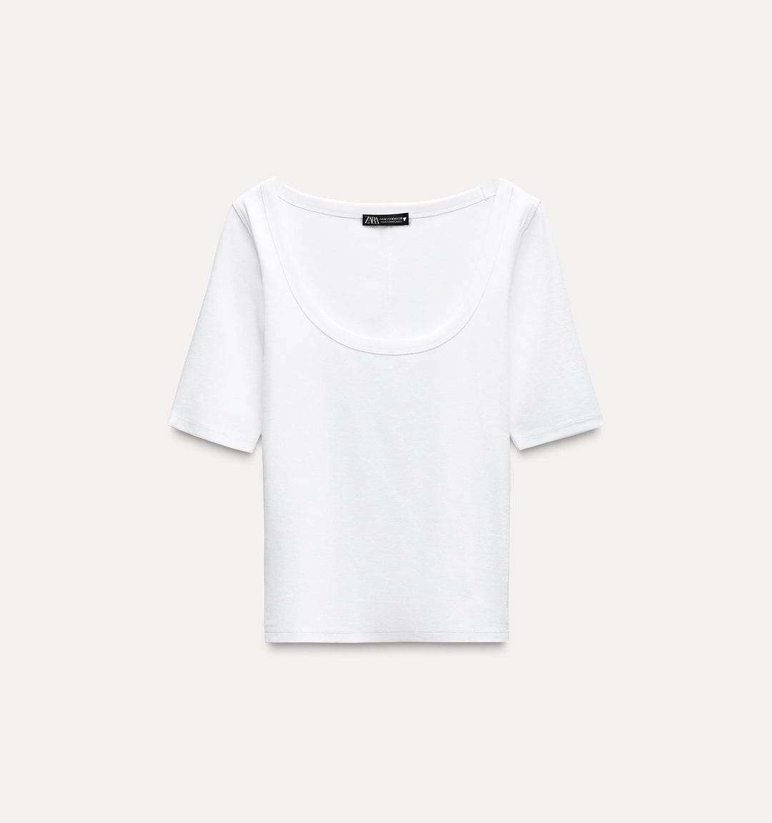 Moudda ZARA - T-shirt col rond en coton extensible - Tunisie 2