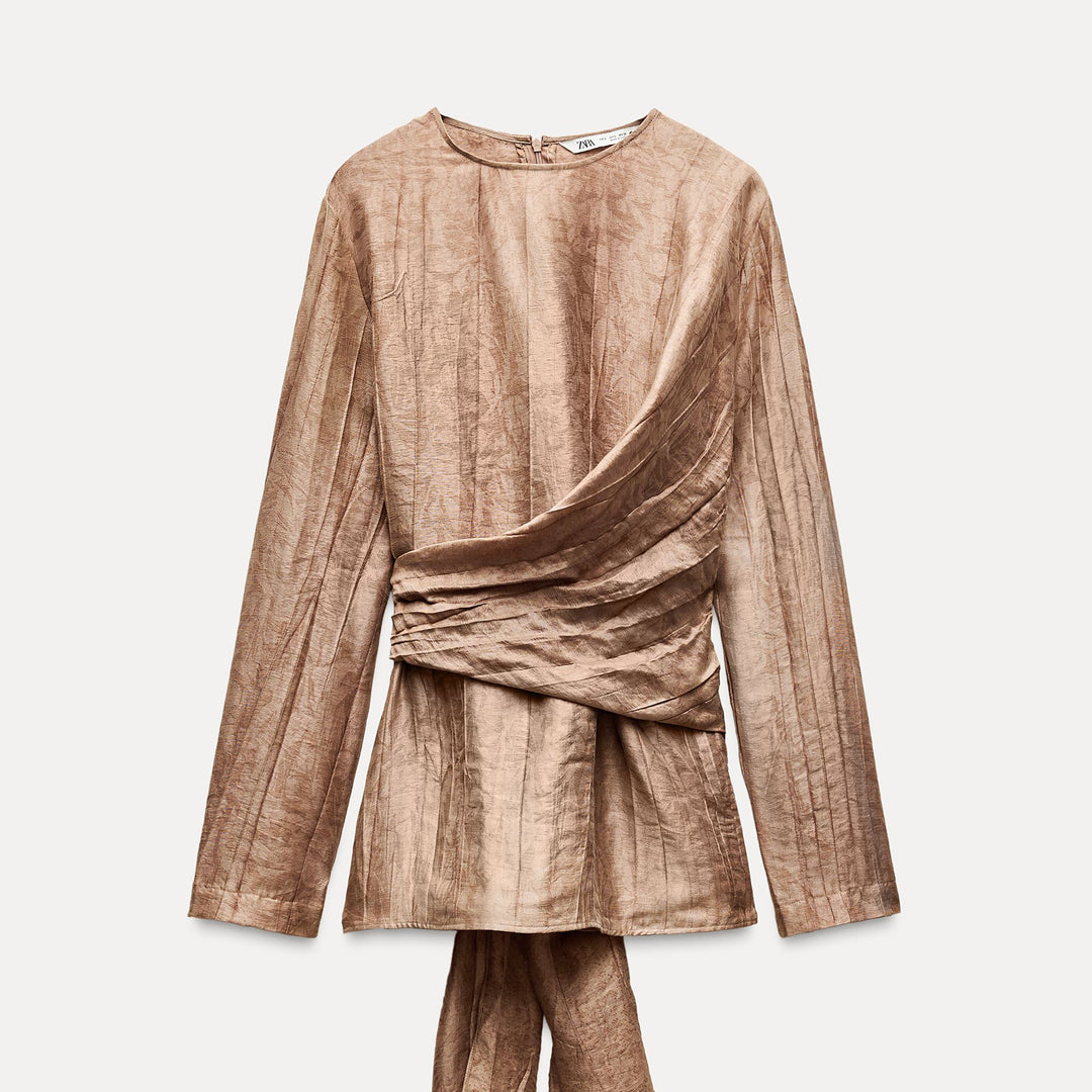 Moudda ZARA - La chemise jacquard enveloppante - Tunisie 1