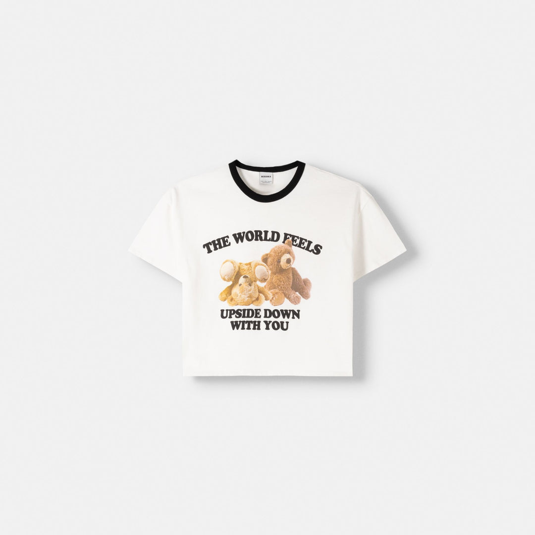 Moudda BERSHKA - T-shirt court imprimé ours - Tunisie 1