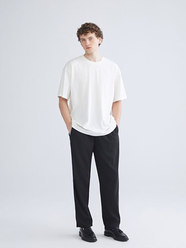 Moudda LC Waikiki - T-shirt jersey basique manches courtes Homme Ecru - Tunisie 2