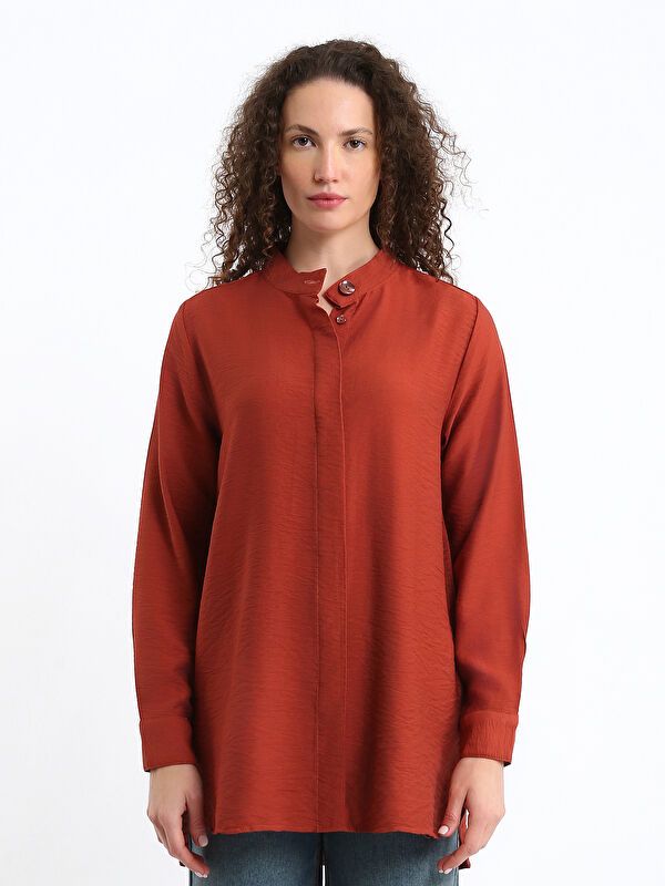 Moudda LC Waikiki - Tunique à manches longues Femme Orange brûlée - Tunisie 1