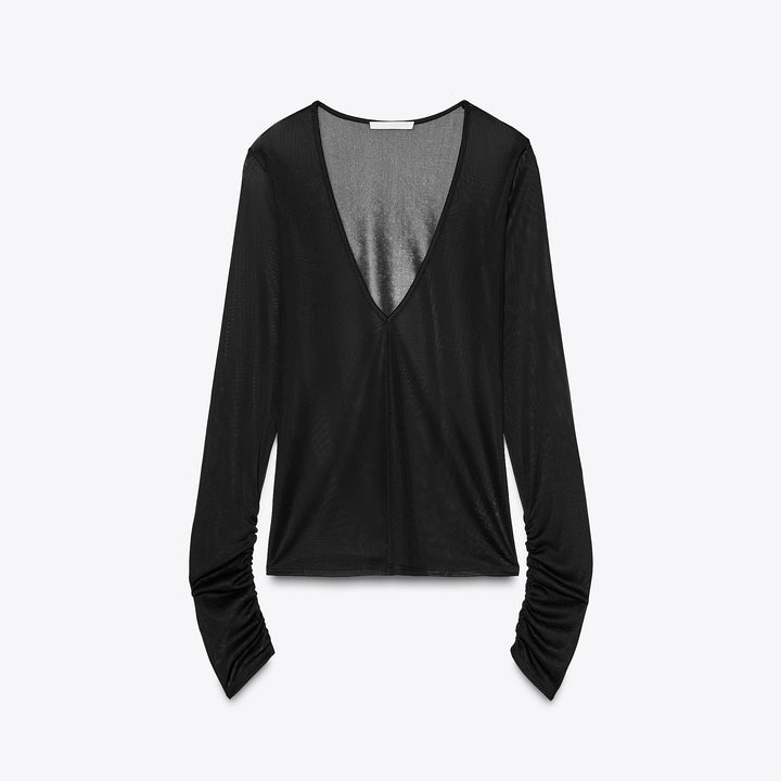 Moudda ZARA - T-Shirt - Col Piqué & Crêpe Transparent - Tunisie 1