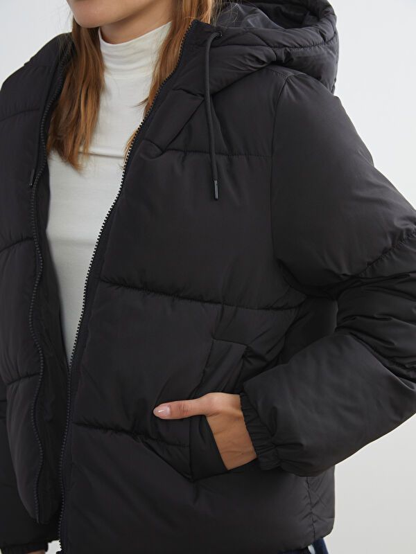 Moudda LC Waikiki - Manteau matelassé en nylon Femme Noir - Tunisie 3