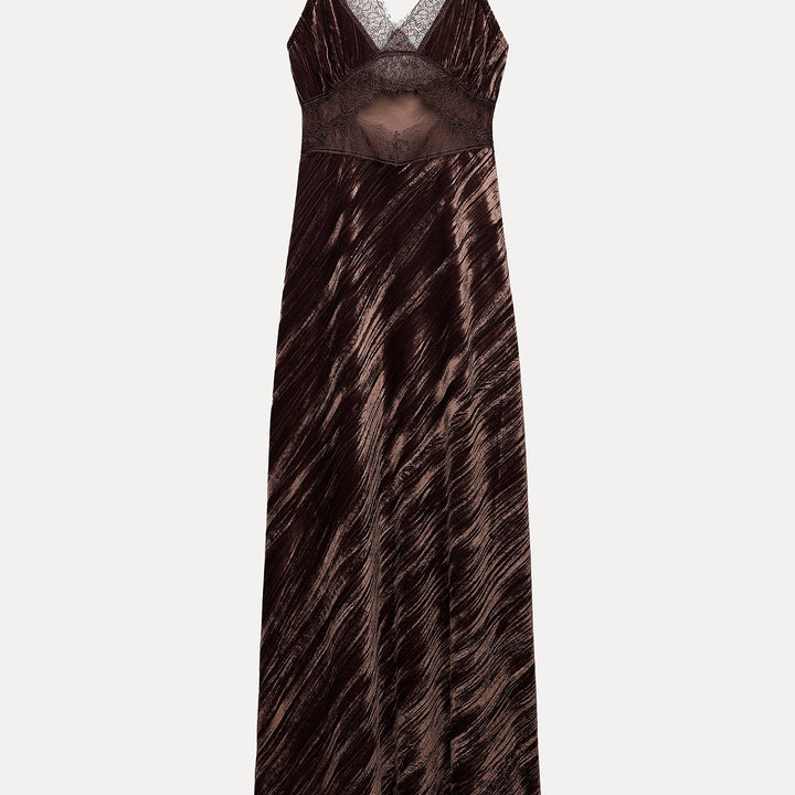 Moudda ZARA - Robe Midi en Velours et Dentelle - Tunisie 2