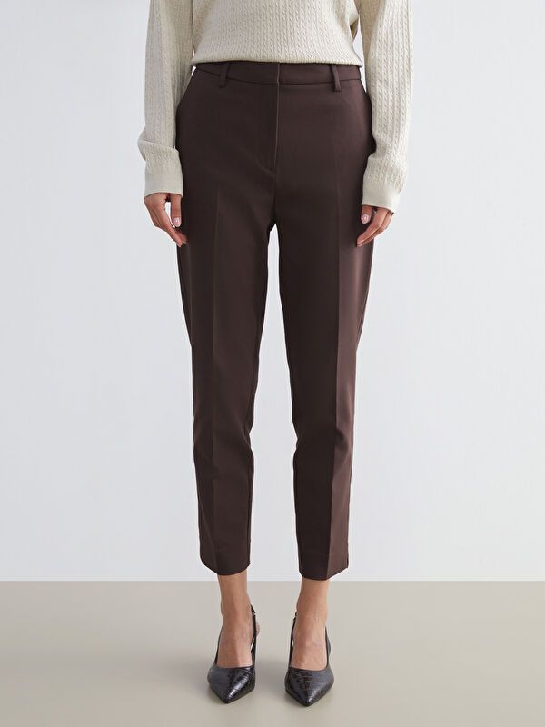 Moudda LC Waikiki - Pantalon tissé moyen Femme Brun foncé - Tunisie 2