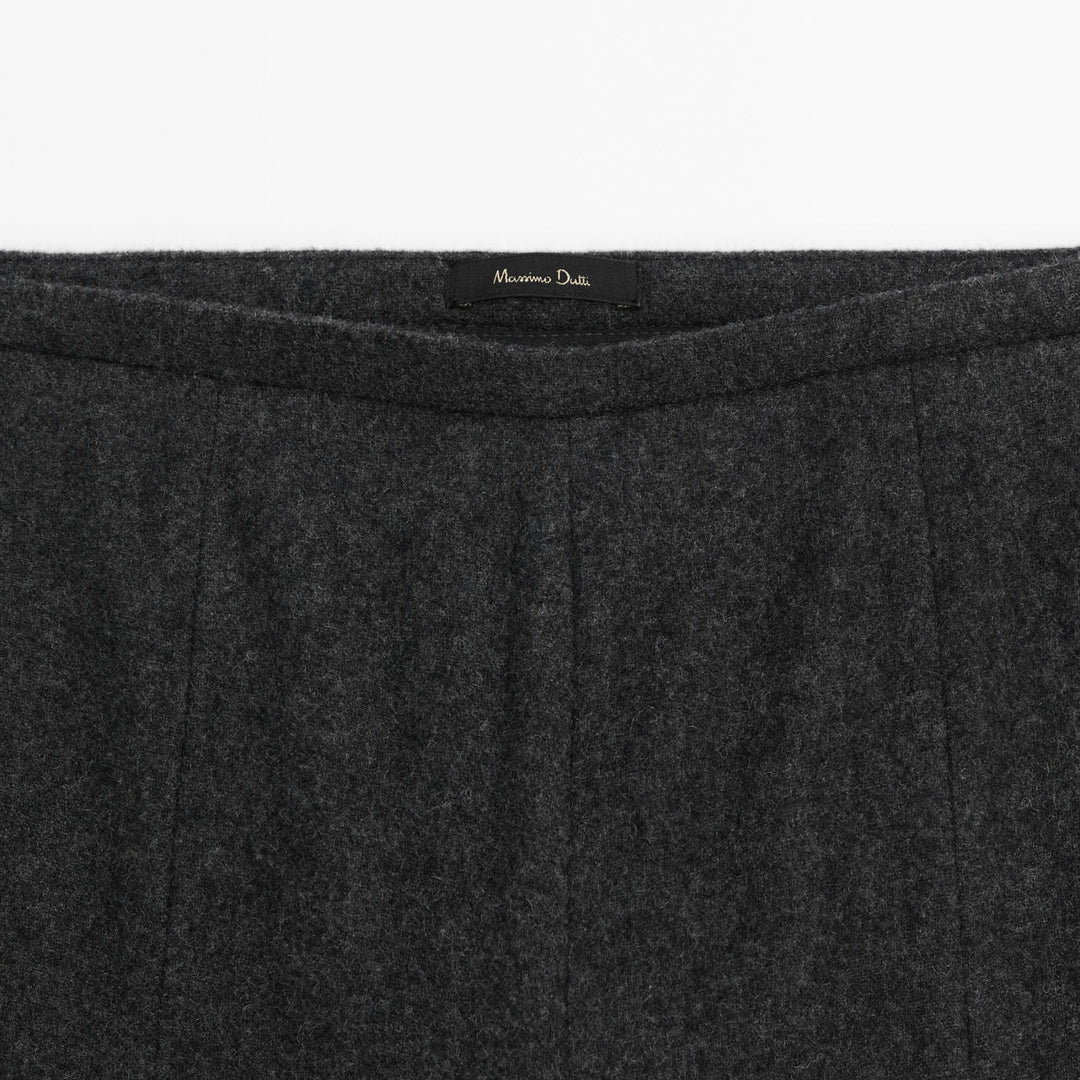 Moudda Massimo Dutti - Pantalon col droit uni flanelle grise - Tunisie 4