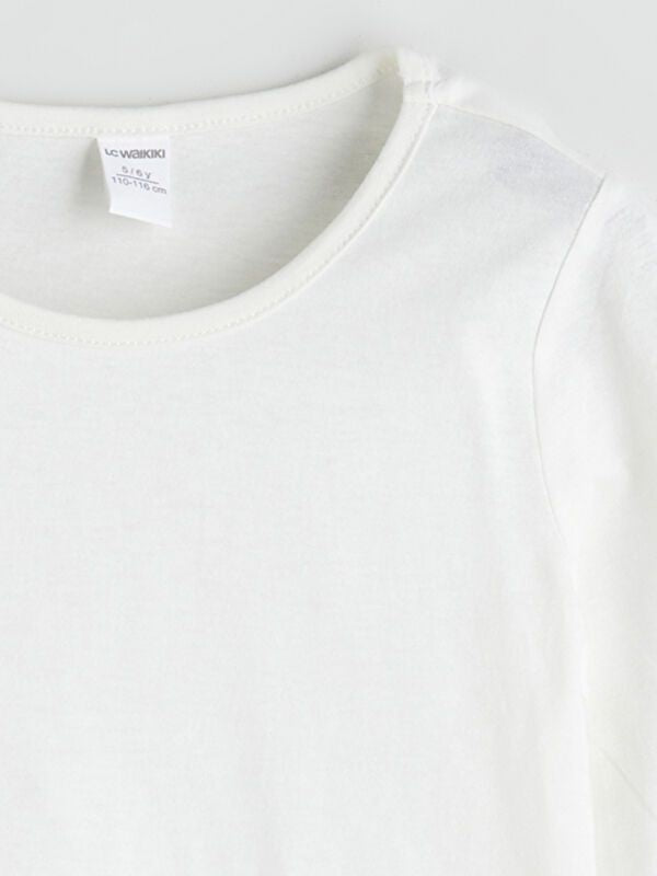 Moudda LC Waikiki - Body jersey basique manches longues Fille Ecru - Tunisie 2