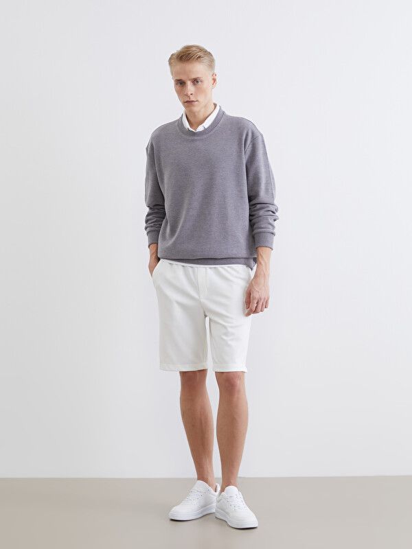 Moudda LC Waikiki - Bermuda en tissu pour Homme couleur Écru - Tunisie 1