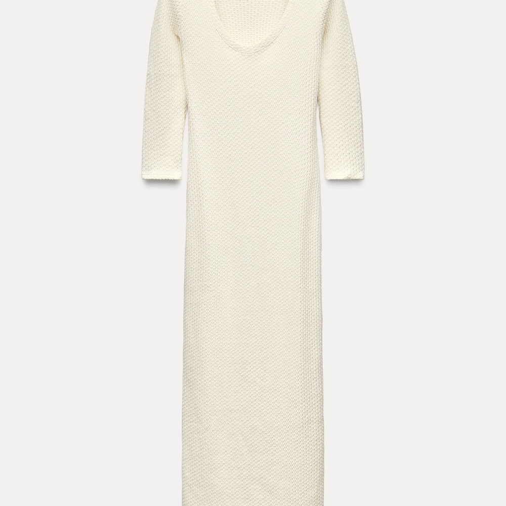 Moudda ZARA - Robe crue matière douce, encolure ronde - Tunisie 2