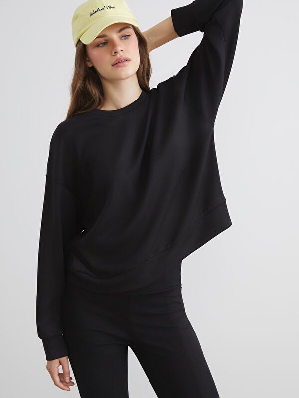 Moudda LC Waikiki - Sweatshirt en jersey Femme Noir - Tunisie 1