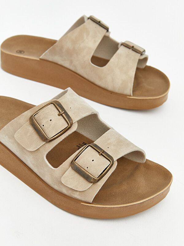 Moudda LC Waikiki - Pantoufles pour Femme couleur Beige - Tunisie 3