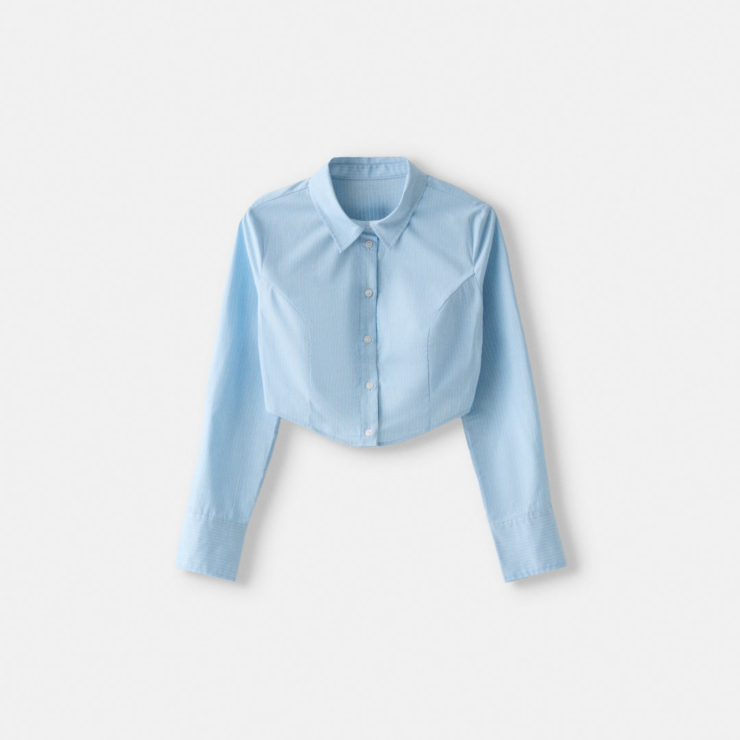 Moudda BERSHKA - Chemise Cintrée Manches Longues Rayée - Tunisie 1
