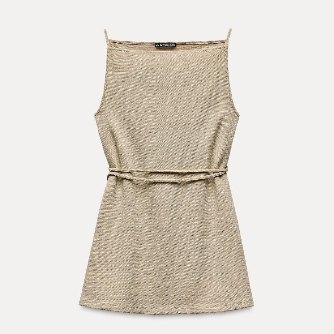 Moudda ZARA - Top Long à Ceinture Doux Piqué - Tunisie 1