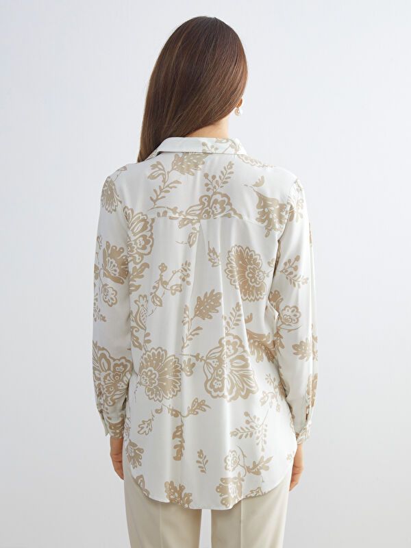 Moudda LC Waikiki - Chemise tissée imprimée manches longues Femme Imprimé vert - Tunisie 5