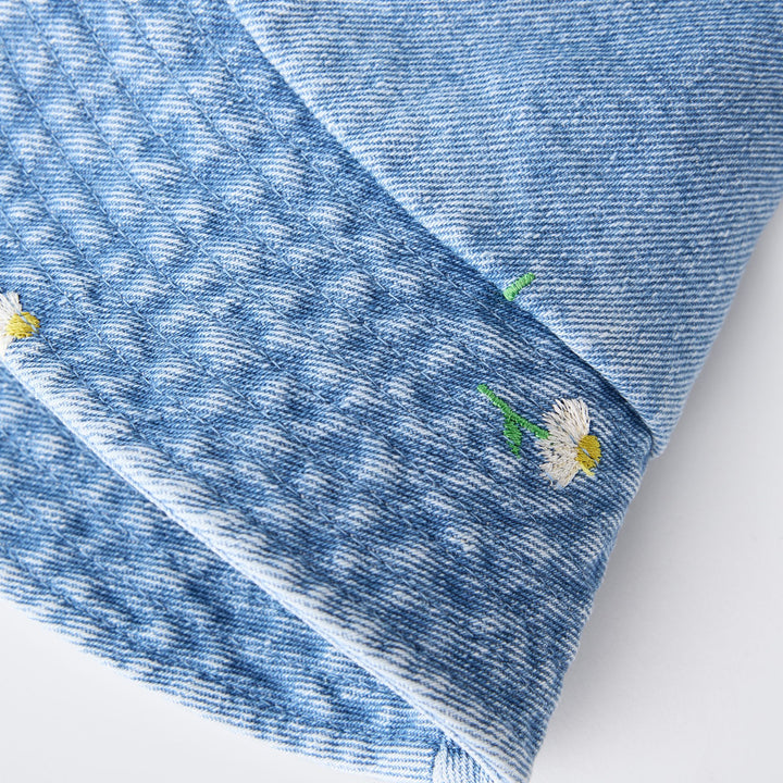 Moudda ZARA - Chapeau Bob Denim - Broderie Fleurettes - Tunisie 3