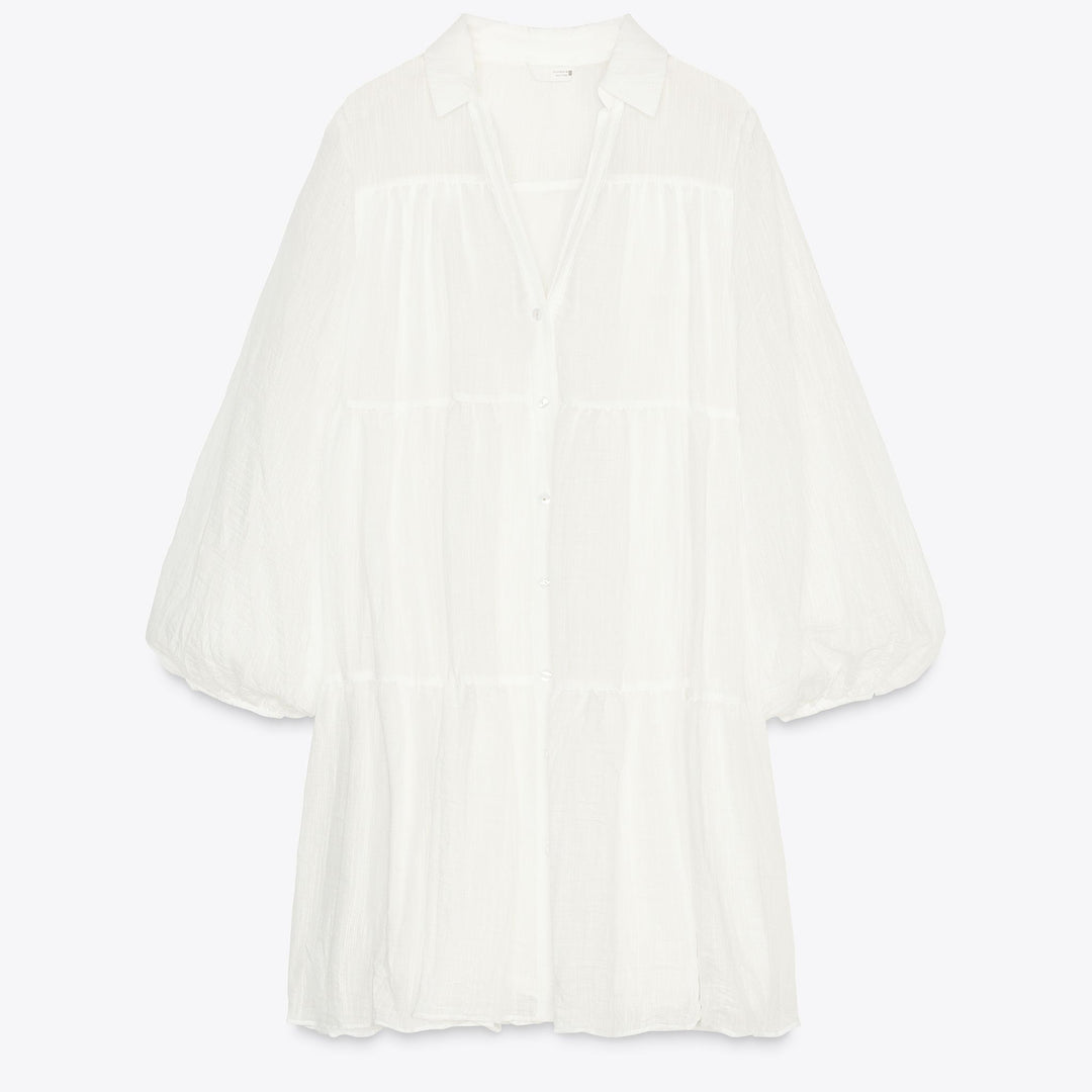 Moudda ZARA - Robe Mini Chemisier - Viscose & Panneaux - Tunisie 1