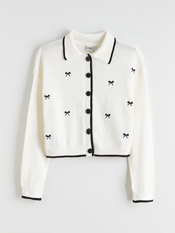 Moudda LC Waikiki - Cardigan en tricot Fille Ecru - Tunisie 1