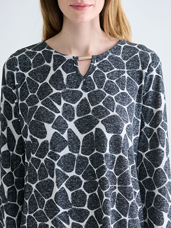 Moudda LC Waikiki - T-shirt imprimé cv jersey manches longues mi-longues pour Femmes - Tunisie 3