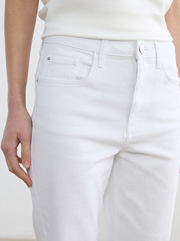 Moudda LC Waikiki - Pantalon en jean pour Femme couleur Rodeo blanc - Tunisie 3