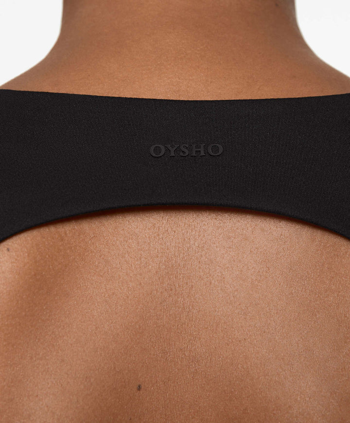 Moudda Oysho - T-Shirt Manches Longues Crop Comfortlux - Twist Dos - Tunisie 5