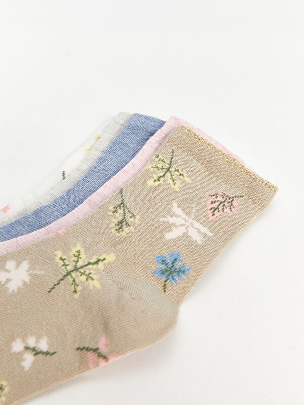 Moudda LC Waikiki - Chaussettes courtes Femme Ecru - Tunisie 3