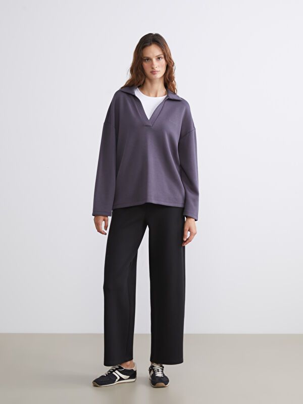 Moudda LC Waikiki - Sweatshirt jersey imprimé Femme Anthracite - Tunisie 2