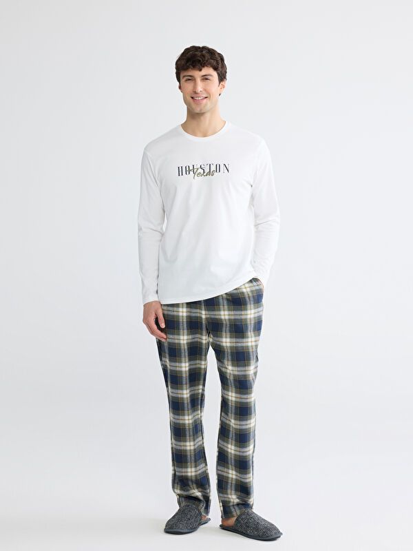 Moudda LC Waikiki - Ensemble pyjama jersey manches longues-pantalon pour Homme - Tunisie 1