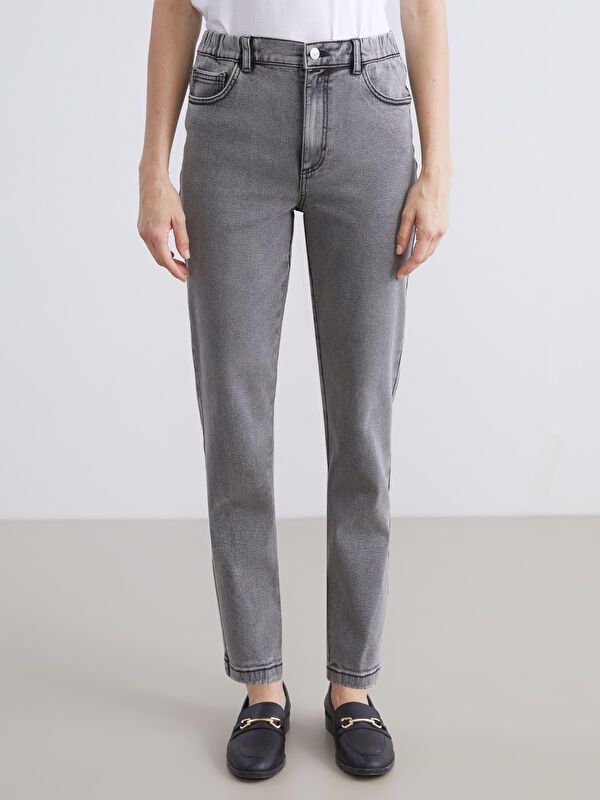 Moudda LC Waikiki - Pantalon tissé denim Femme Délage gris clair - Tunisie 2