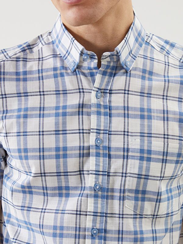 Moudda LC Waikiki - Chemise à carreaux manches courtes en tissu tissé pour Homme - Tunisie 3
