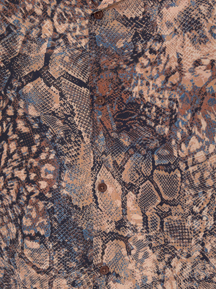 Moudda PULL & BEAR - Chemise Demi-Manches Imprimé Cobra Skin - Tunisie 3