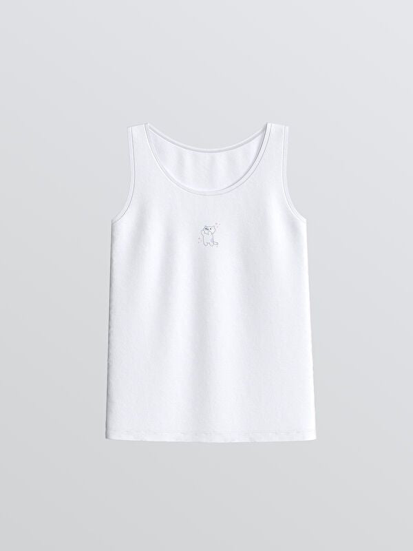 Moudda LC Waikiki - Débardeur en jersey Fille Buxe blanc - Tunisie 3