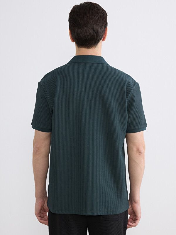 Moudda LC Waikiki - T-shirt manches courtes en jersey pour Homme couleur Vert foncé - Tunisie 4