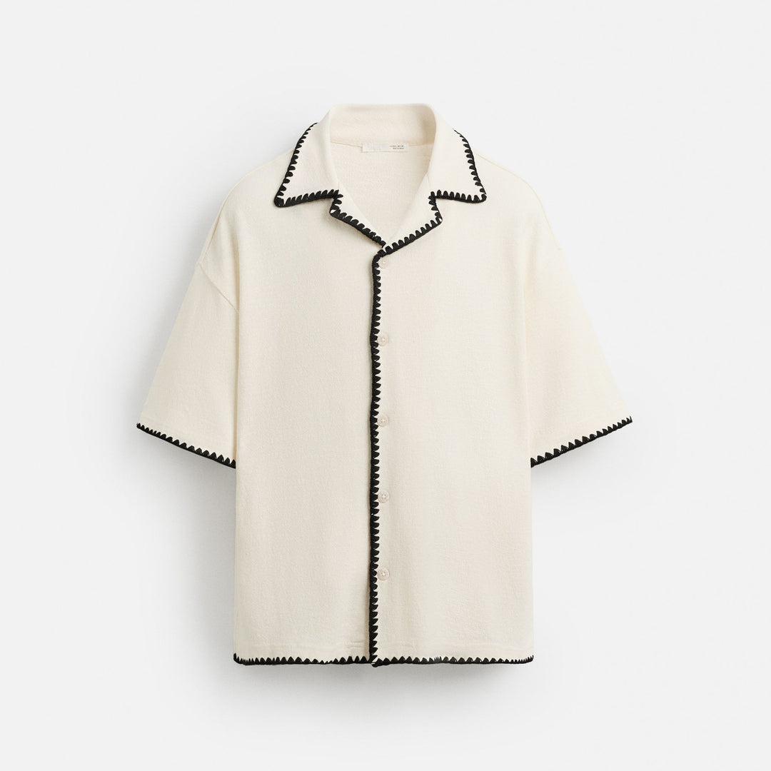 Moudda ZARA - Chemise - Broderie Contrastée (Craftsmanship) - Tunisie 1