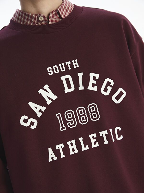 Moudda LC Waikiki - Sweatshirt en jersey Homme Bordeaux - Tunisie 3