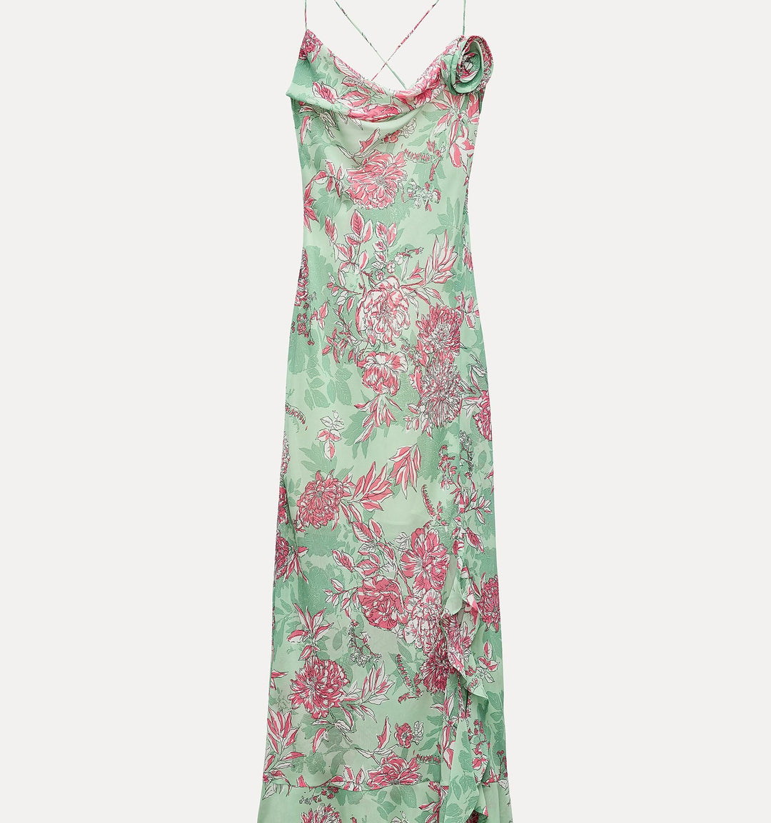 Moudda ZARA - Robe lingerie mi-longue imprimée - Tunisie 3