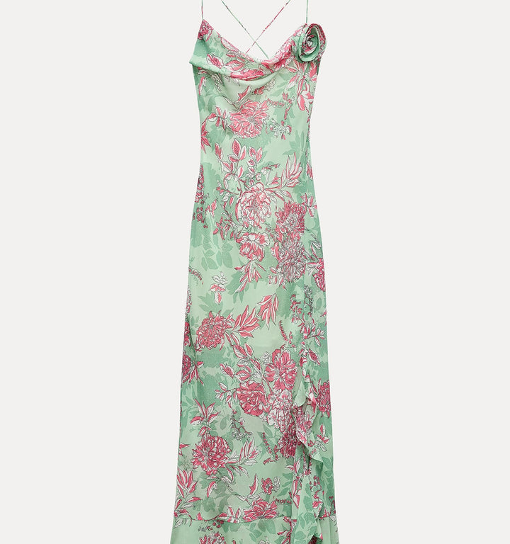 Moudda ZARA - Robe lingerie mi-longue imprimée - Tunisie 3
