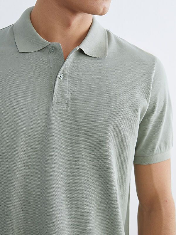 Moudda LC Waikiki - T-shirt col polo basique manches courtes en jersey pour Homme - Tunisie 3