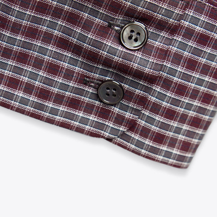 Moudda ZARA - Chemise - Carreaux Gris & Bordeaux - Tunisie 4