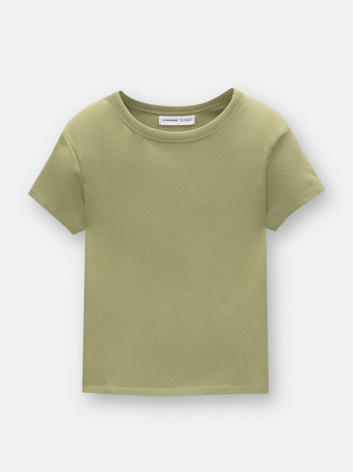 Moudda PULL & BEAR - T-Shirt Basique Ajusté - Manches Courtes - Tunisie 3