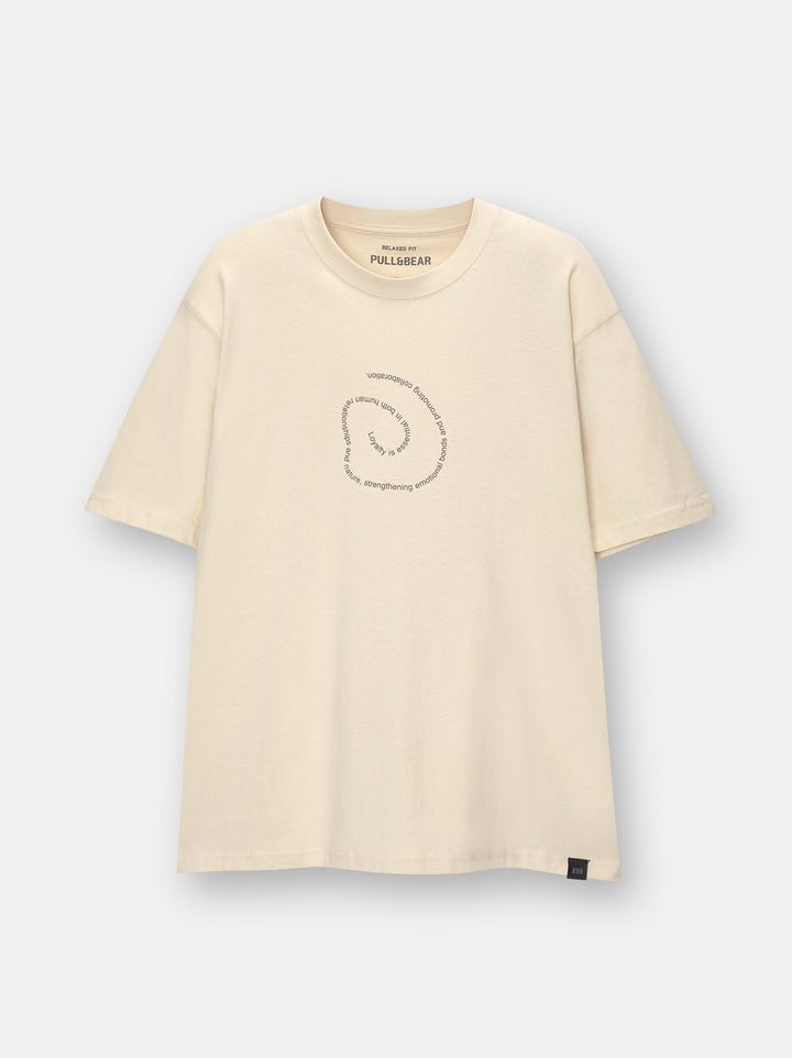 Moudda PULL & BEAR - T-Shirt Demi-Manches Wavy Text Collection - Tunisie 3
