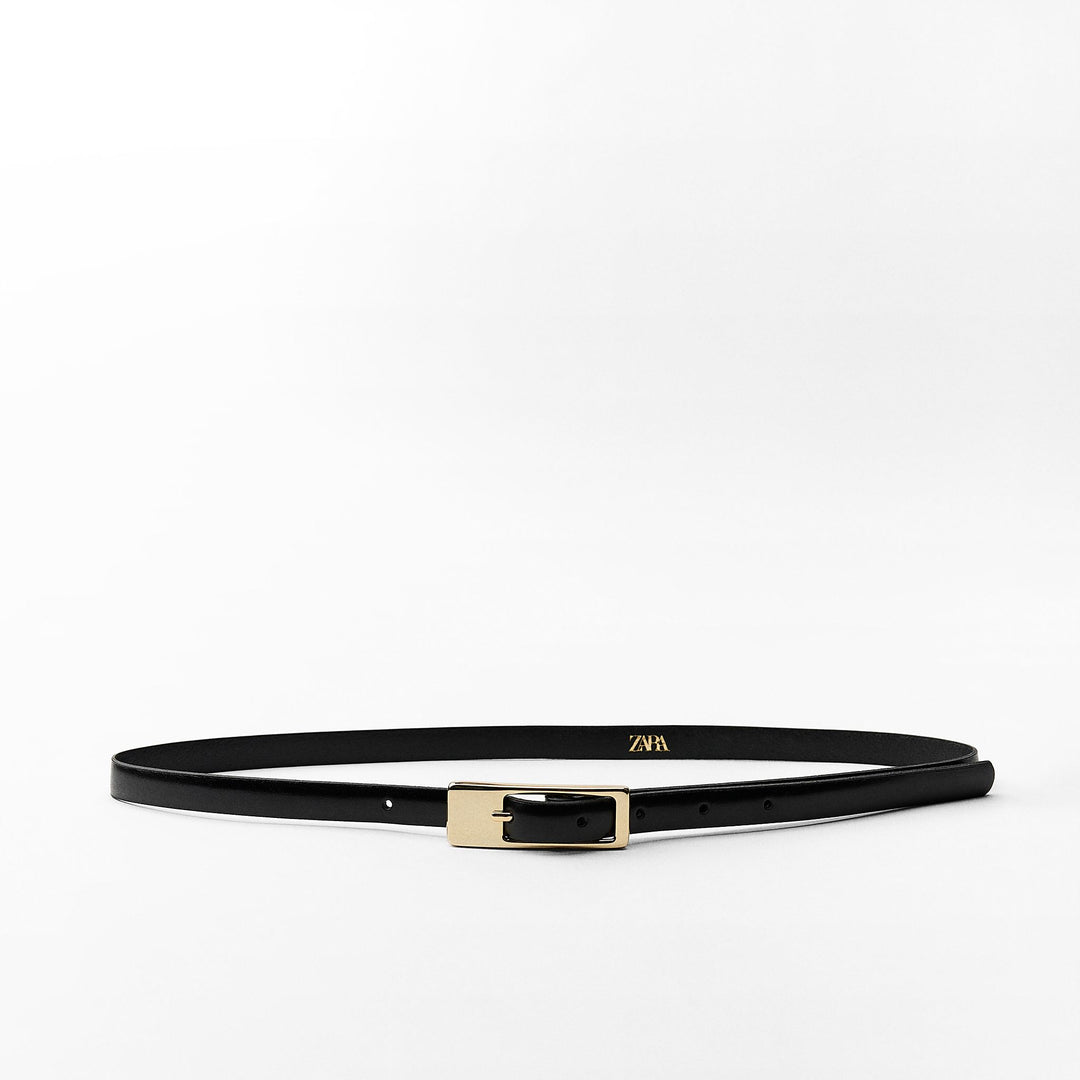 Moudda ZARA - Ceinture fine en cuir avec boucle rectangulaire - Tunisie 1