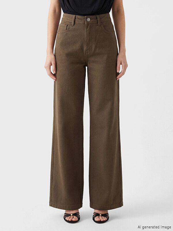 Moudda LC Waikiki - Jean basique en denim pour Femme couleur Marron laiteux - Tunisie 2