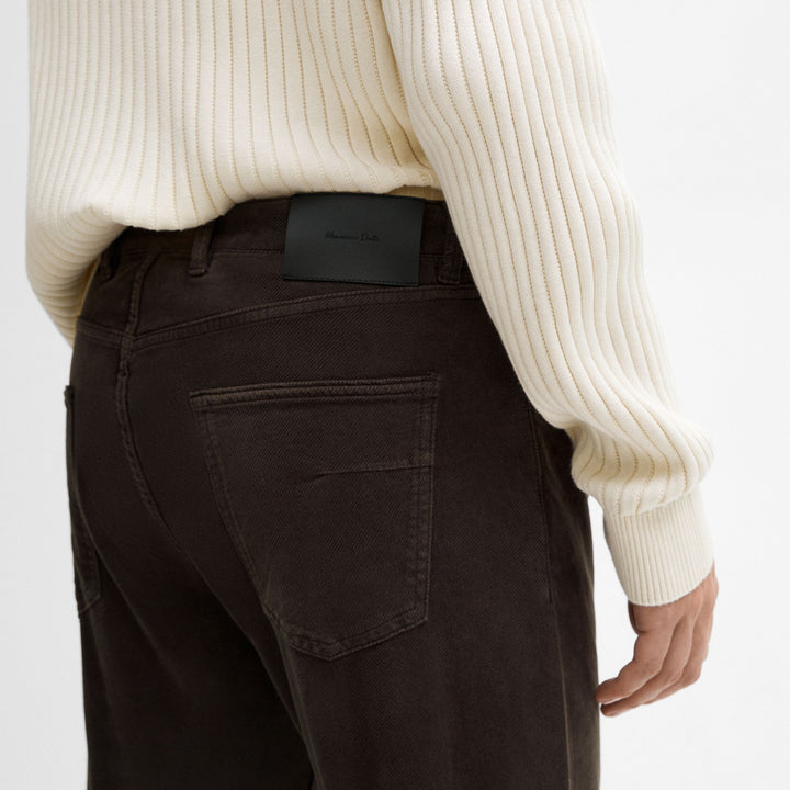 Moudda Massimo Dutti - Pantalon jean velours côtelé diagonal coupe slim - Tunisie 3