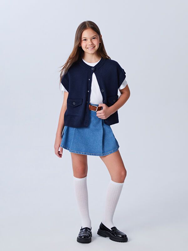 Moudda LC Waikiki - Jupe tissée denim Fille Rodéo mid indigo - Tunisie 1